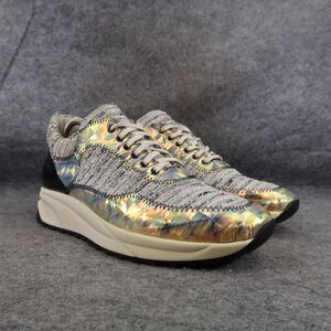 Sarah Summer Shoes Womens 38 Sneakers Fashion Lifestyle Tweed Iridescent Anthro